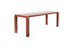 Miniatura Panca da giardino 129,5x45 cm in alluminio rosso Vondel 4