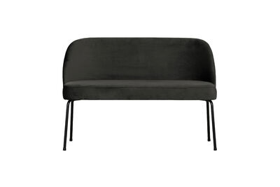Panca da pranzo 120 cm velluto nero Vogue