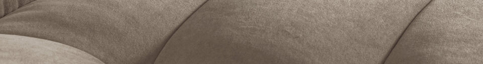 Materiali prima di tutto Panca da pranzo 164 cm velluto taupe caldo CLUSTER