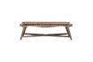 Miniatura Panca in legno e pelle intrecciata marrone Hemingway 5