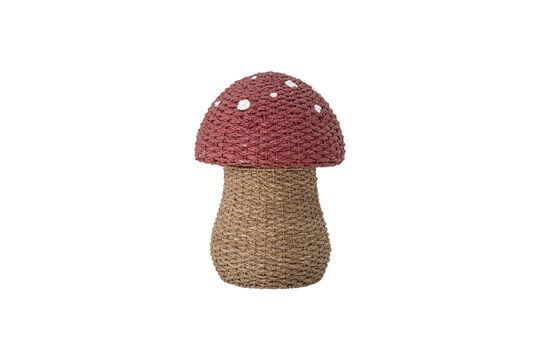 Panier avec couvercle en herbier marin rouge Corintha