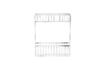 Miniature Panier de salle de bain 2 niveaux acier inoxydable argenté Double 1