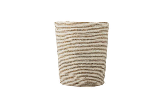 Panier Ø40x49 cm en jute blanc Selena