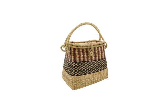 Panier pique-nique en jonc de mer brun HDGuide