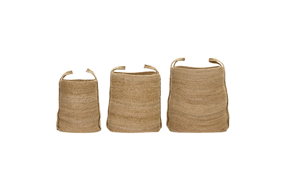 Paniers de rangement lot de 3 jute naturelle Stella House Doctor