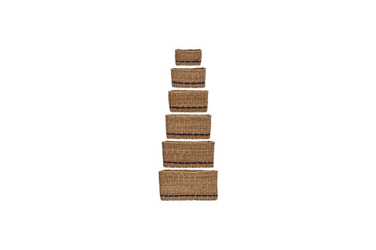 Paniers de rangement, lot de 6, jonc de mer naturel, HDSquares