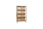 Miniature Panorama glass and light wood display case Clipped