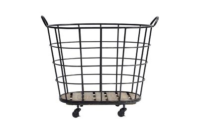 Papelera negra Downtown sobre ruedas