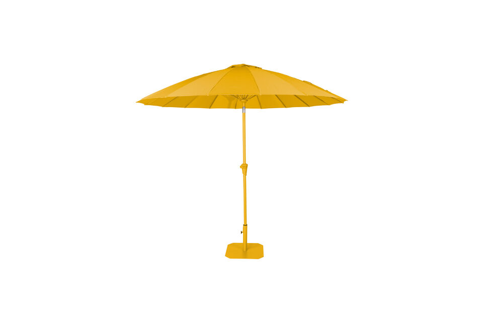 Parasol Ø 250 cm in yellow polyester Sunshine Set Zuiver
