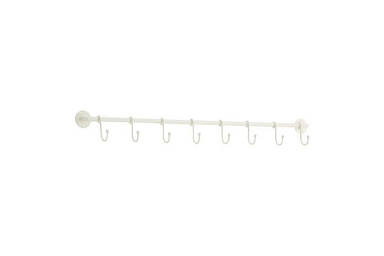 Pelawi 8-hook cream iron coat hook