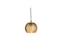 Miniature Pendant Lamp D22 cm in Brown Glass Adar Clipped