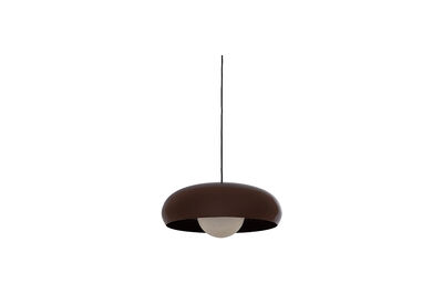 Pendant lamp round Ø40 cm glossy brown metal Tivo