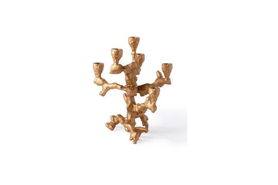 Pequeño candelabro de aluminio dorado Apple Tree