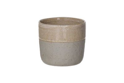 Pequeño vaso de gres blanco Spiro
