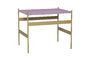 Miniature Peri ochre cotton bench Clipped