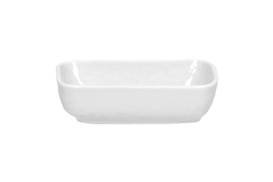 Petit bol carré en porcelaine blanche