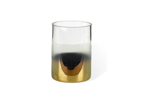 Petit bougeoir en verre doré Hurricane 