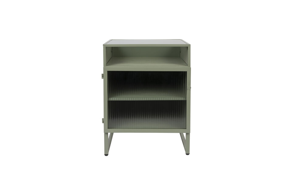 Petit cabinet en bois vert Herbe White Label