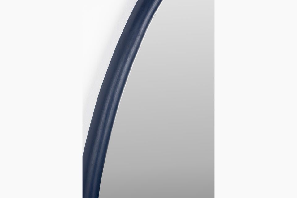 Petit miroir en bois bleu Looks - 8