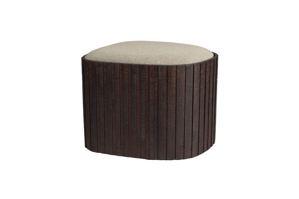 Petit pouf avec rangement en teck brun Bay DutchBone