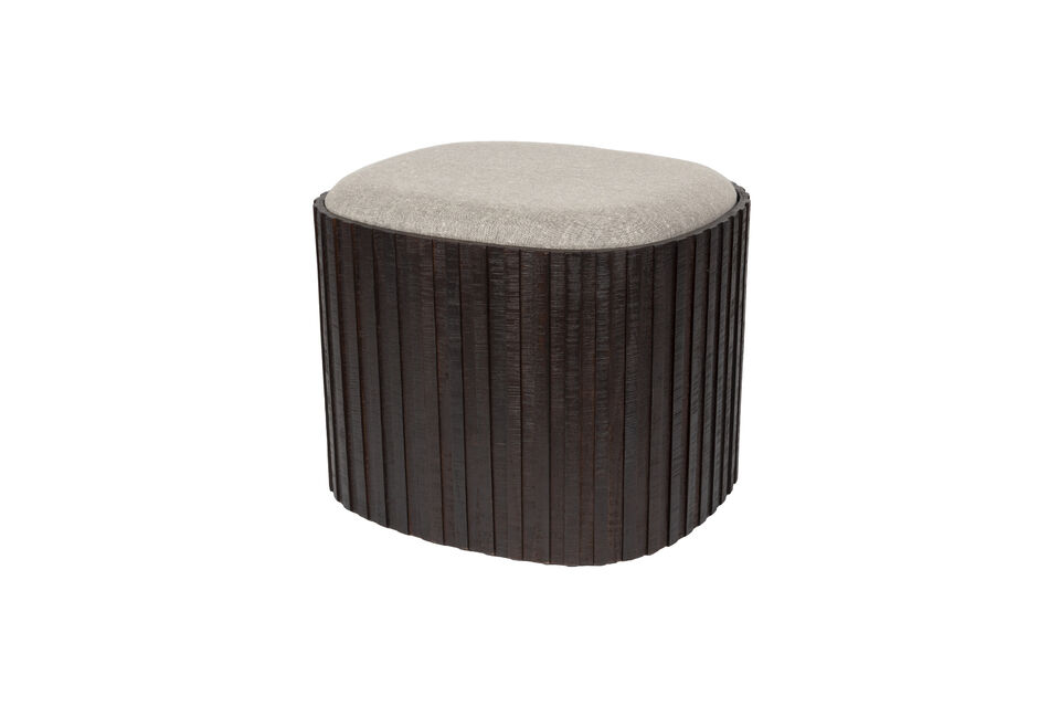 Petit pouf avec rangement en teck brun Bay - 9