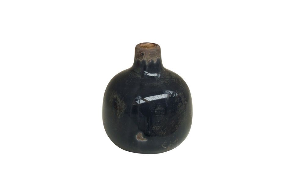 Petit vase en céramique gris noir Houlle - 3