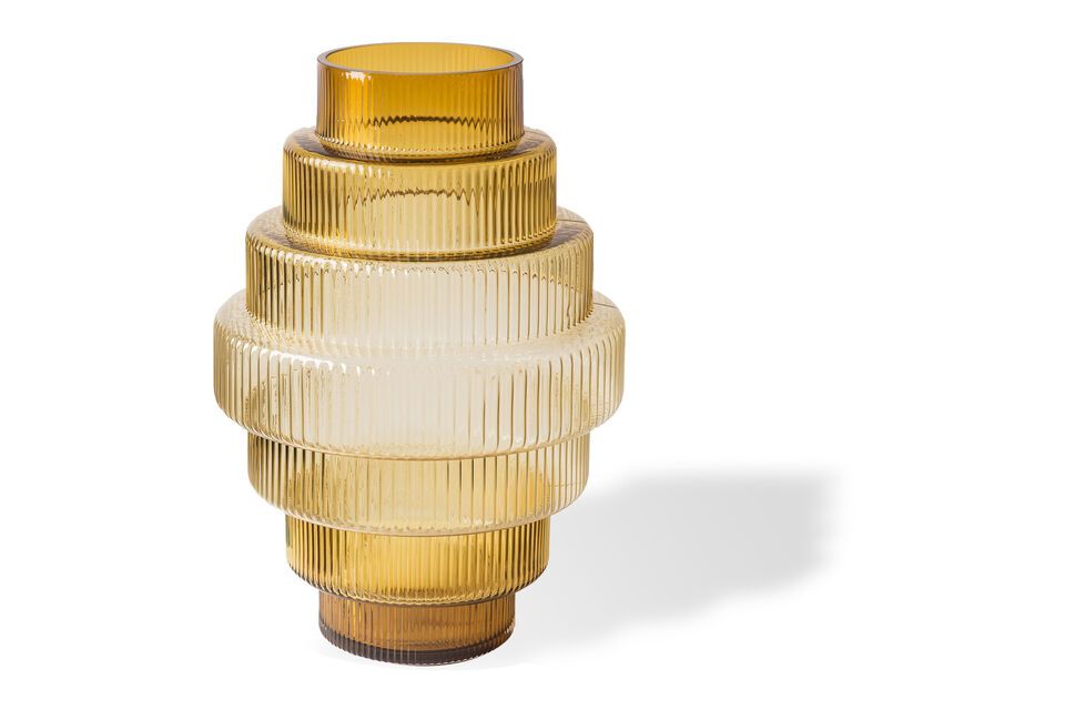 Petit vase en verre ocre Steps Pols Potten