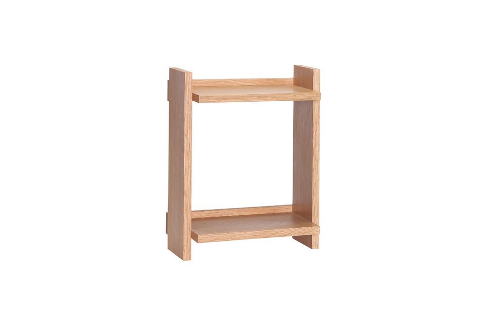 La petite étagère Forma en bois clair est le choix idéal pour les espaces restreints