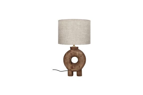 Petite lampe ronde en bois marron Lampedusa