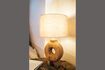 Miniature Petite lampe ronde en bois marron Lampedusa 3