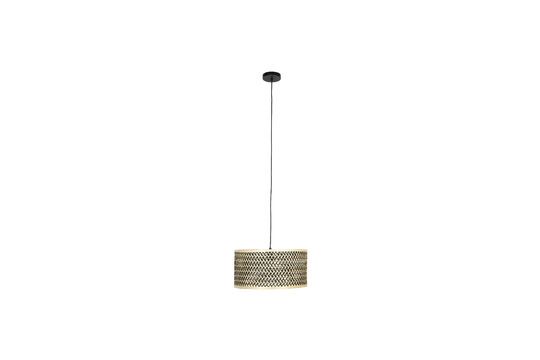 Petite suspension en bois de bambou beige Isla