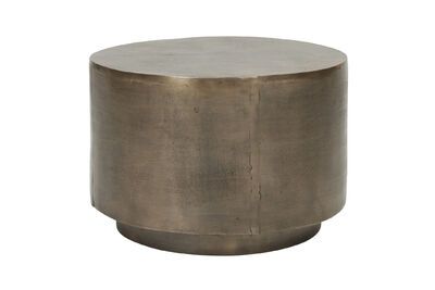 Petite table basse en aluminium doré Rota