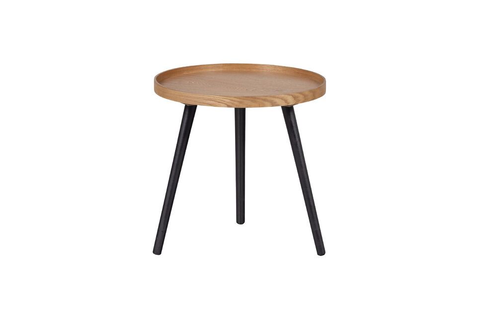 Petite table d'appoint en bois beige Mesa Woood