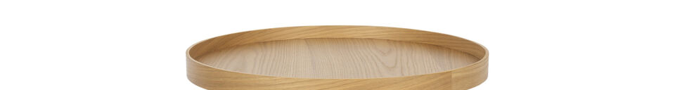 Mise en avant matière Petite table d'appoint en bois brun Yuri
