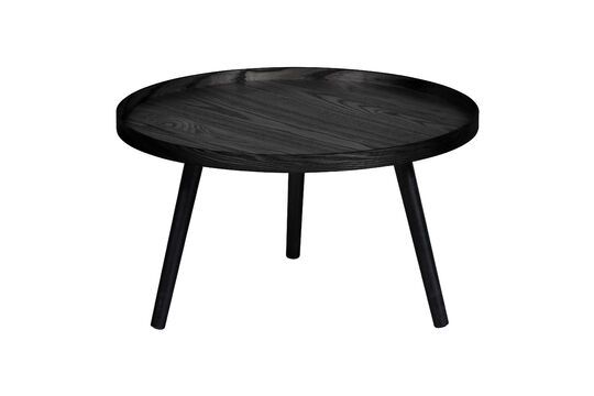 Petite table d'appoint en bois noir Mesa Détouré