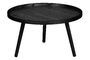 Miniature Petite table d'appoint en bois noir Mesa Détouré