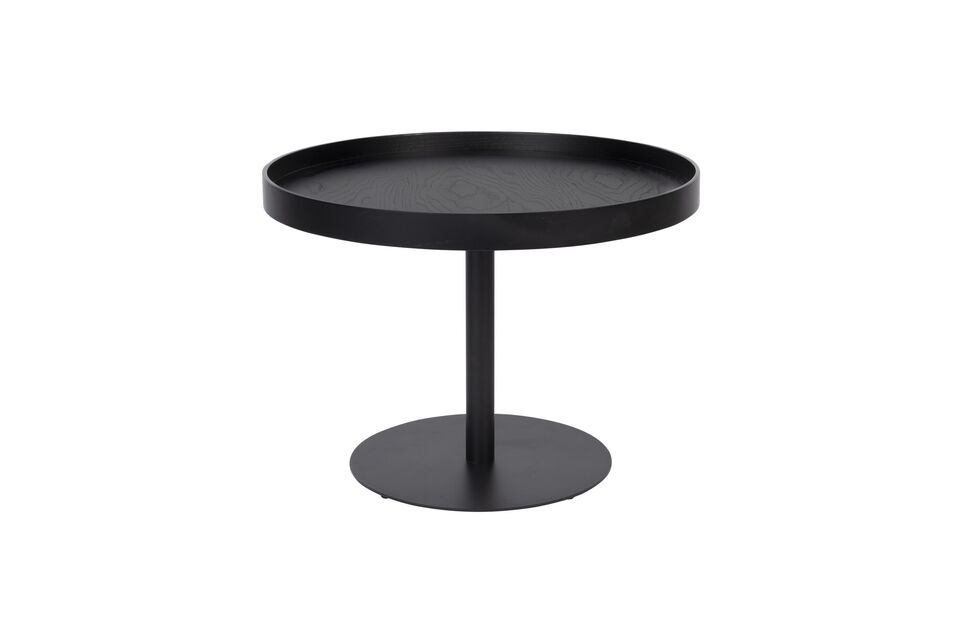 Petite table d'appoint en bois noir Yuri White Label