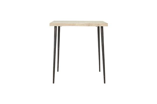 Petite table de repas en bois de manguier beige Slated