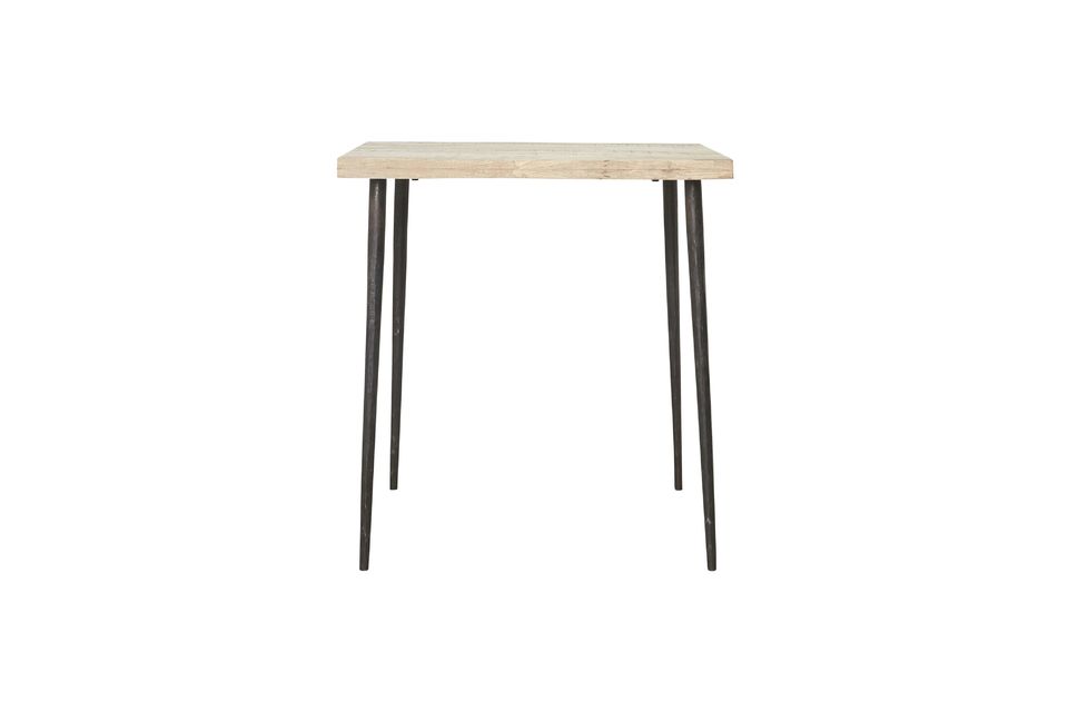 Petite table de repas en bois de manguier beige Slated House Doctor