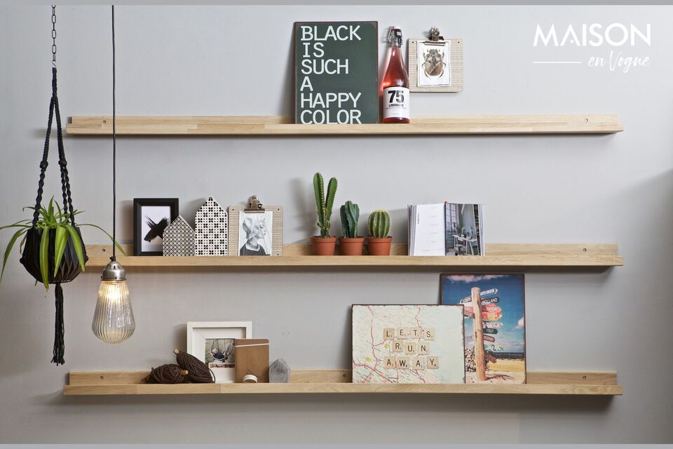 Turn your walls into an art gallery with this stylish wall shelf