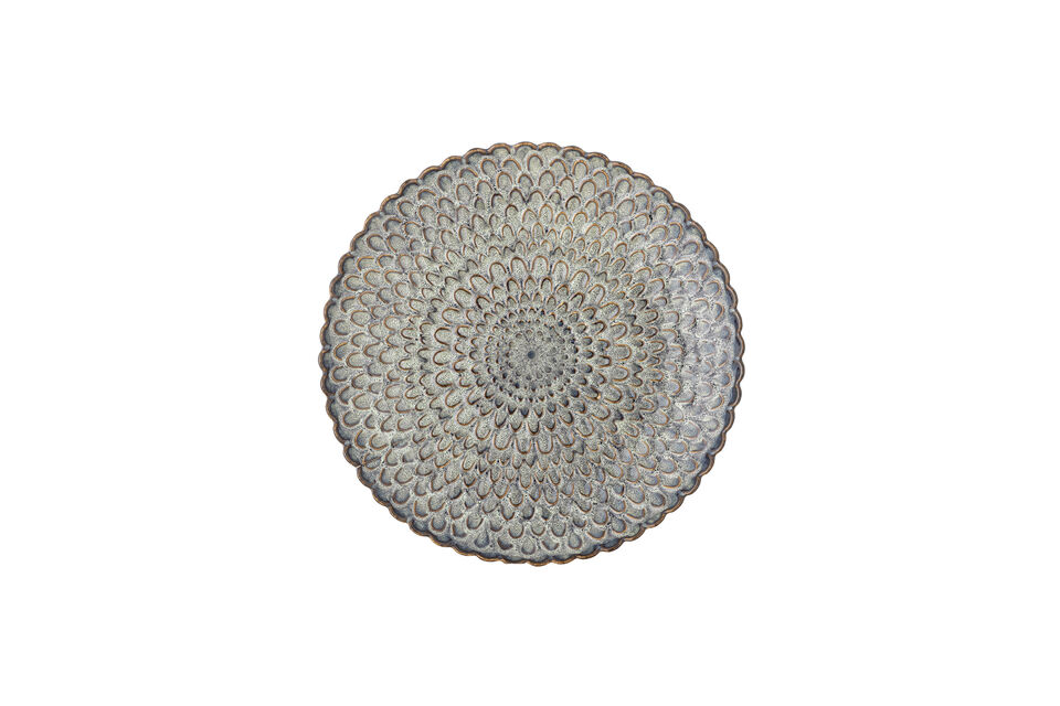 Piatto D26,5 cm in set da 4 in gres grigio Katrina - 4
