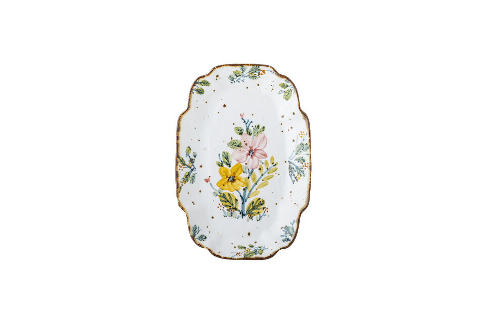 I fiori e le foglie sono dipinti a mano
