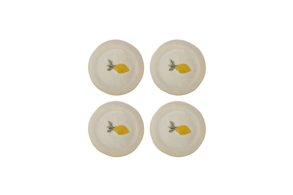 Piatto Ø21 cm (Set di 4) in gres giallo Hadden Marche