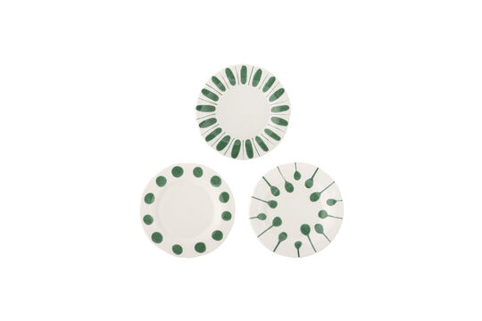 Guarda il profilo del prodotto piatto set di 3 Ø22 cm in gres verde Linora Piatto set di 3 Ø22 cm in gres verde Linora