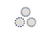 Miniatura Piatto set di 3 Ø28 cm in gres blu Linora 1
