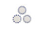 Miniatura Piatto set di 3 Ø28 cm in gres blu Linora Foto ritagliata