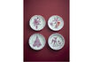 Miniatura Piatto Set di 4 Gres Rosa Wonderland 3