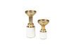 Miniatura Piccolo portacandele in alluminio bianco Glam 5