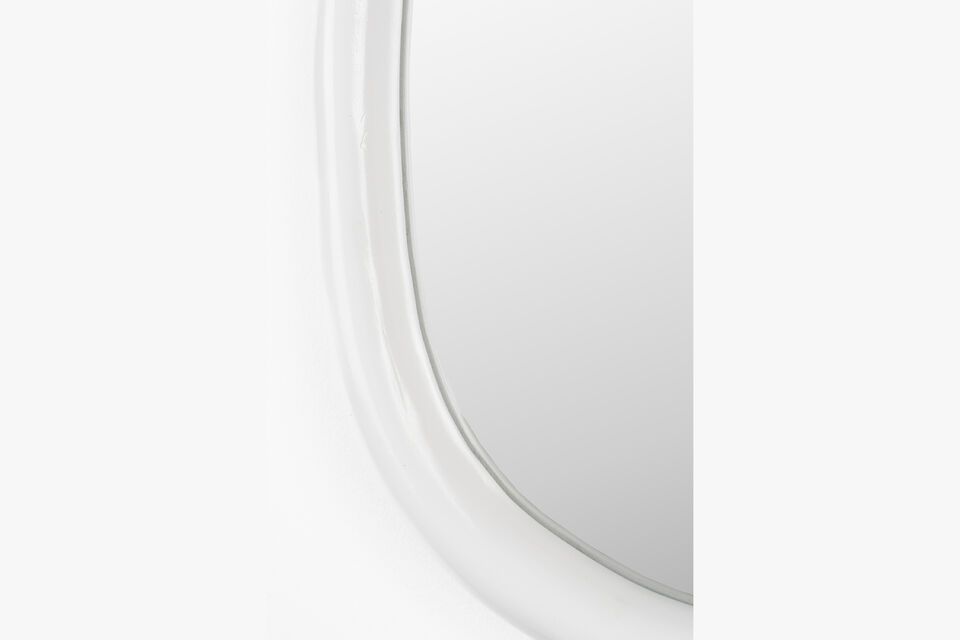 Piccolo specchio bianco in legno Aspetto - 10