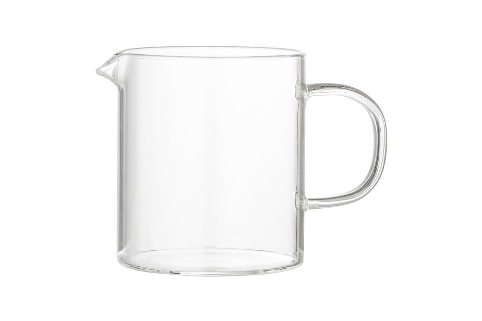 Le verre transparent permet de surveiller la quantité restante et reste parfaitement indémodable